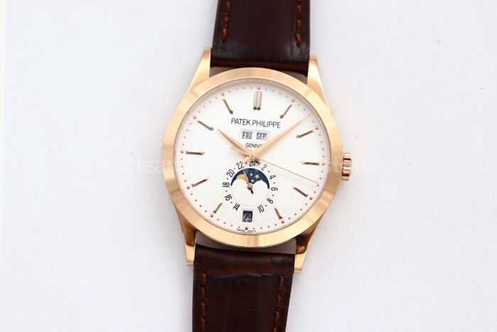 GR Factory Patek Philippe Annual Calendar 5396R 011 38mm Rose Gold Leather Strap Silver Dial 1 Super Clone Watch,Clean Factory Watch