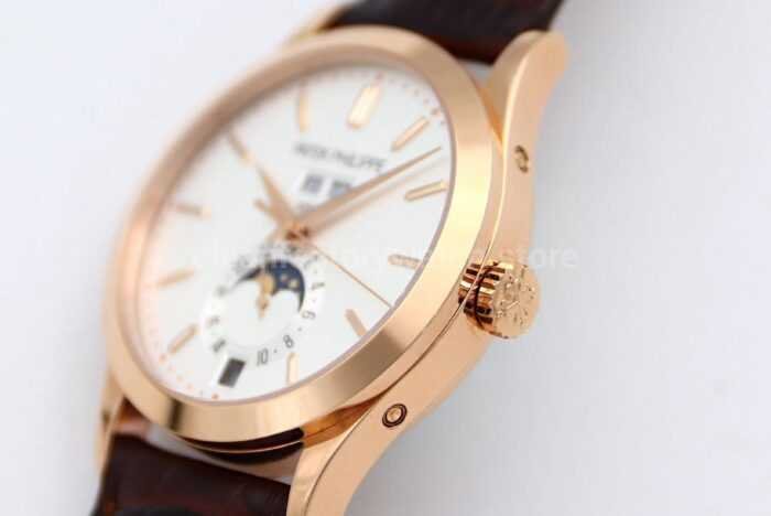 GR Factory Patek Philippe Annual Calendar 5396R 011 38mm Rose Gold Leather Strap Silver Dial 10 Super Clone Watch,Clean Factory Watch