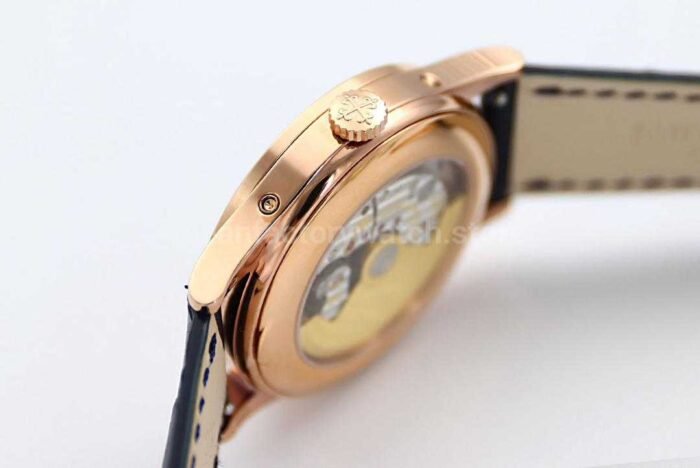 GR Factory Patek Philippe Annual Calendar 5396R-014 38mm Yellow Gold Leather Strap Blue Dial - Image 6