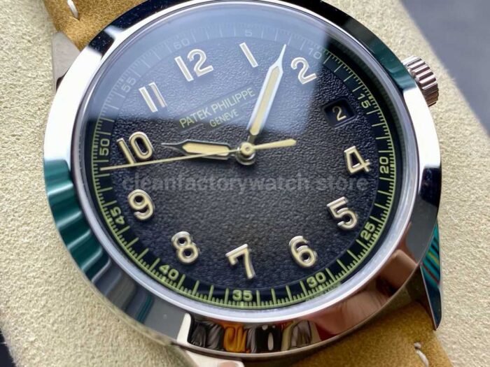 GR Factory Patek Philippe Calatrava 5226G-001 40mm White Gold Brown Leather Strap Arabic Numerals Black Dial - Image 2