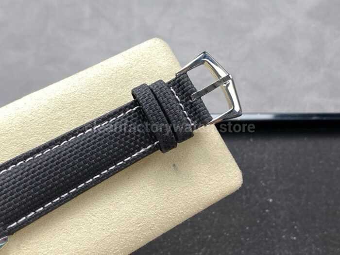 GR Factory Patek Philippe Calatrava 5226G 001 40mm White Gold Canvas Strap Arabic Numerals Black D 4 Super Clone Watch,Clean Factory Watch