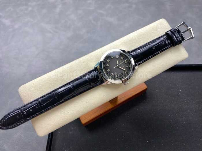 GR Factory Patek Philippe Calatrava 5226G 001 40mm White Gold Leather Strap Arabic Numerals Black 3 Super Clone Watch,Clean Factory Watch