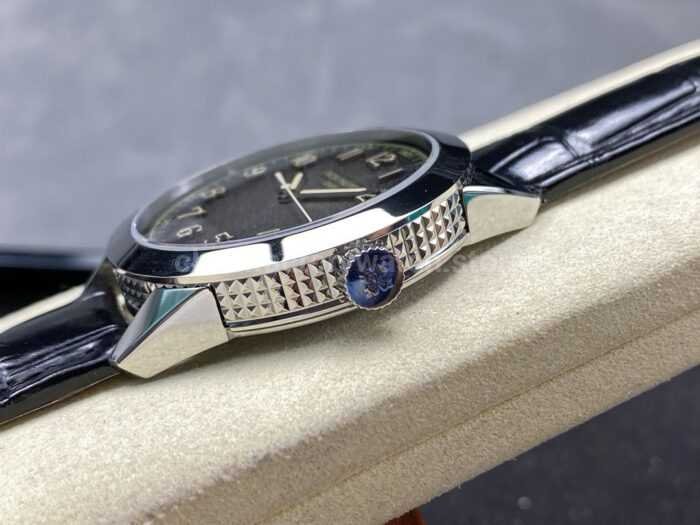 GR Factory Patek Philippe Calatrava 5226G 001 40mm White Gold Leather Strap Arabic Numerals Black 8 Super Clone Watch,Clean Factory Watch