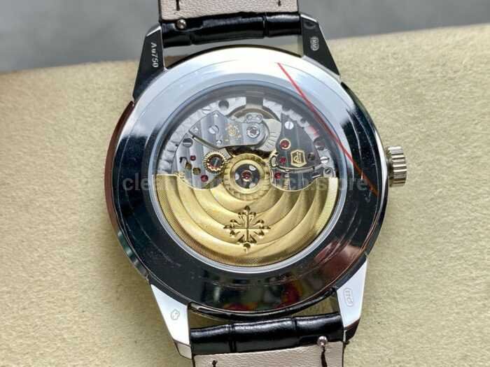GR Factory Patek Philippe Calatrava 5226G 001 40mm White Gold Leather Strap Arabic Numerals Black D 1 Super Clone Watch,Clean Factory Watch