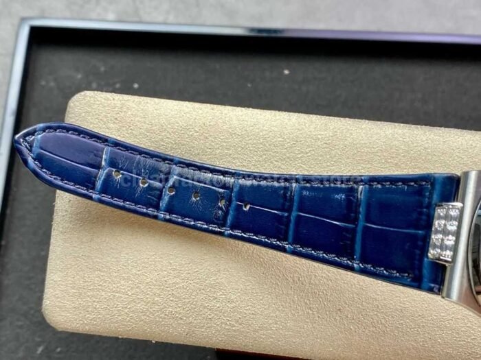 GR Factory Patek Philippe Nautilus 5712G Diamond Bezel White Gold White Rubber Strap Grey Dial - Image 9