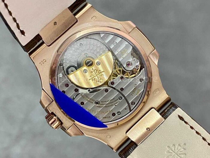 GR Factory Patek Philippe Nautilus 5712G Rose Gold， Leather Strap Brown Dial - Image 7