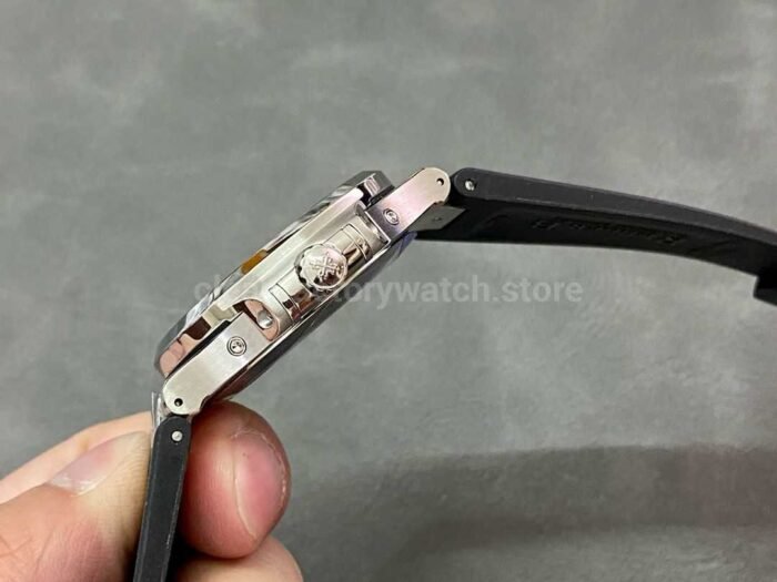 GR Factory Patek Philippe Nautilus 5726 Steel Black Rubber Strap Grey Dial - Image 6