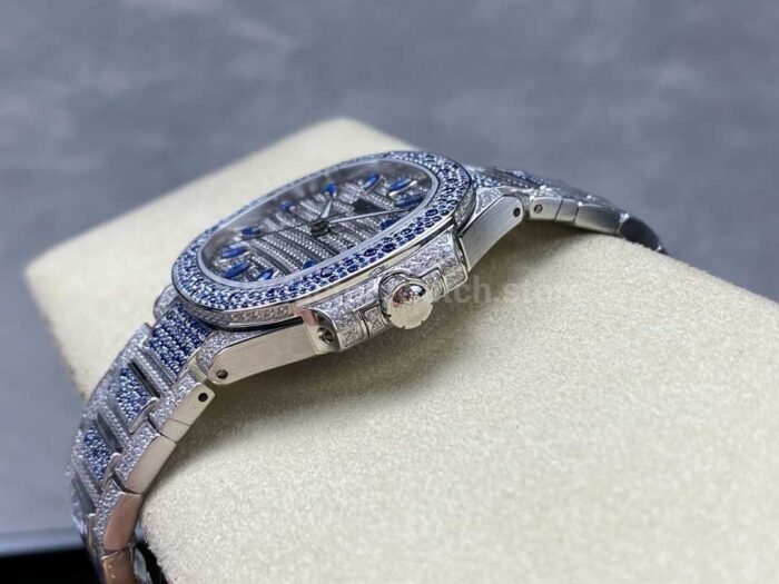 GR Factory Patek Philippe Nautilus 7118/1453G-001 Full Blue Jewelry White Gold Jewelry Dial - Image 6
