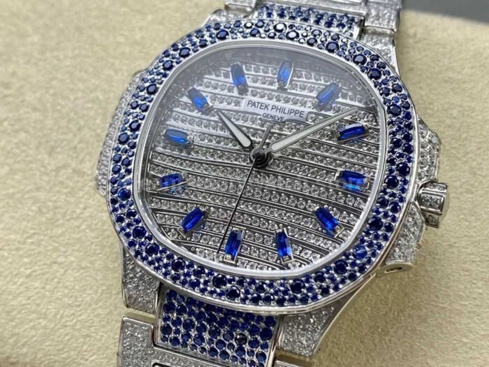 GR Factory Patek Philippe Nautilus 7118/1453G-001 Full Blue Jewelry White Gold Jewelry Dial - Image 3