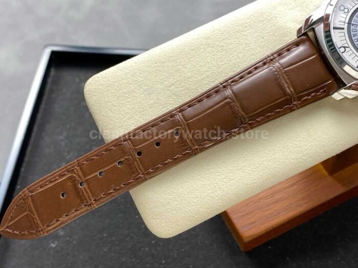 GR Factory Vacheron Constantin Quai de l'Ile 4500S/000A-B195 41mm Steel Brown Leather Strap Arabic Numerals Silver Dial - Image 9