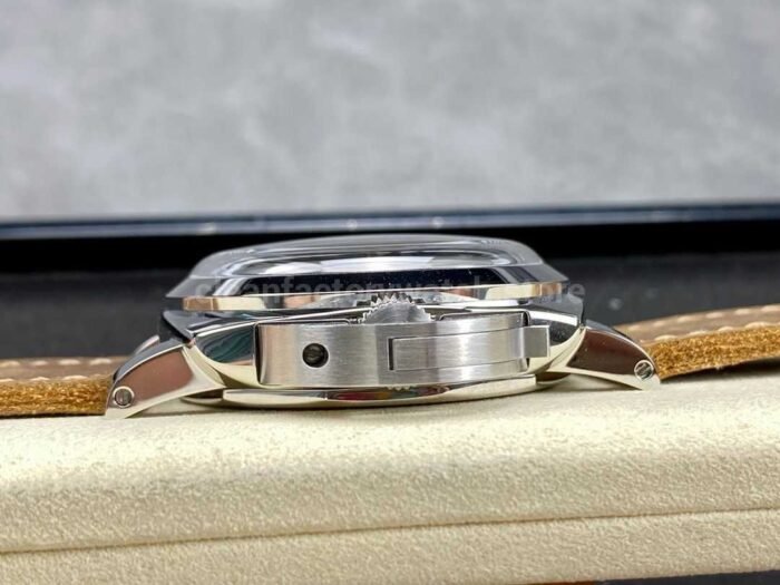 HW Factory Panerai Luminor 1950 PAM663 47mm Steel Leather Strap Arabic Numerals Brown Dial - Image 6