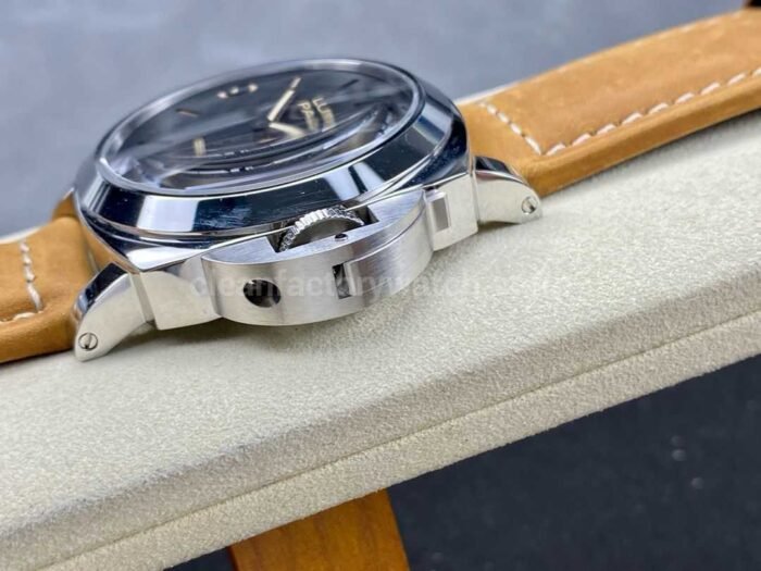 HW Factory Panerai Luminor Base PAM00914 44mm Steel Leather Strap Arabic Numerals Black Dial - Image 6