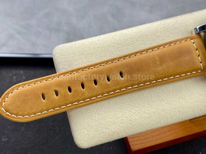 HW Factory Panerai Luminor Base PAM00914 44mm Steel Leather Strap Arabic Numerals Black Dial - Image 9