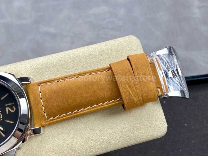 HW Factory Panerai Luminor Base PAM00914 44mm Steel Leather Strap Arabic Numerals Black Dial - Image 8