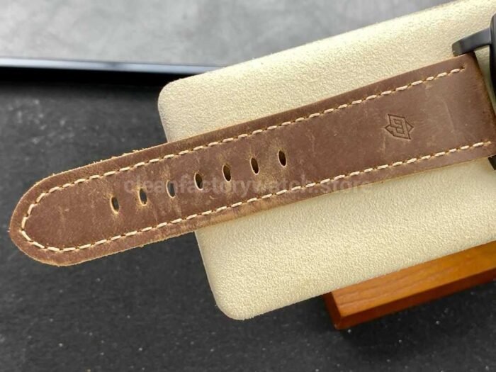 HW Factory Panerai Luminor California PAM00629 47mm Titanium Leather Strap Arabic Numerals Black Dial - Image 9