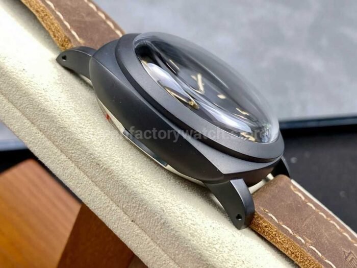 HW Factory Panerai Luminor California PAM00629 47mm Titanium Leather Strap Arabic Numerals Black Dial - Image 5