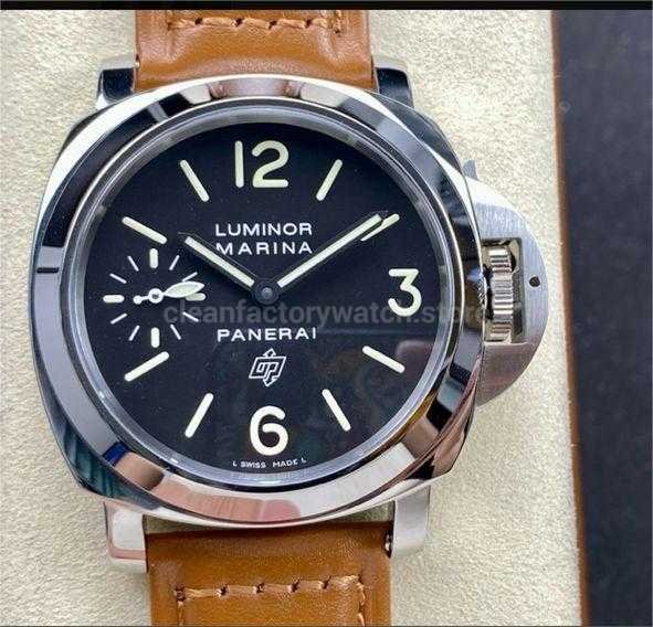 HW Factory Panerai Luminor Marina PAM 00005 44mm Steel Leather Strap Arabic Numerals Black Dial