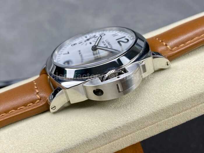 HW Factory Panerai Luminor Marina PAM 00113 44mm Steel Leather Strap Arabic Numerals White DialHW Factory Paner 5 Super Clone Watch,Clean Factory Watch