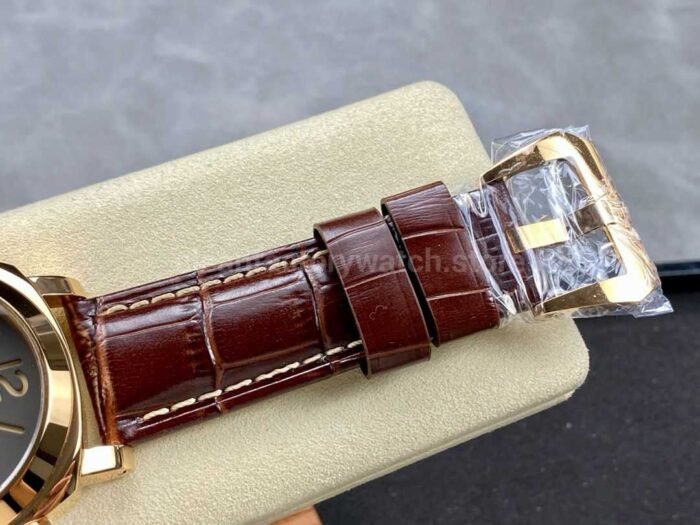 HW Factory Panerai Luminor Marina PAM00511 44mm Rose Gold Leather Strap Arabic Numerals Grey Dial - Image 8