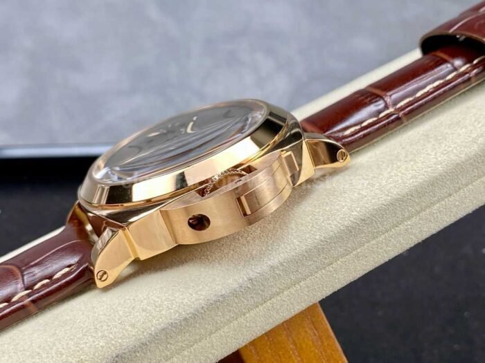 HW Factory Panerai Luminor Marina PAM00511 44mm Rose Gold Leather Strap Arabic Numerals Grey Dial - Image 6