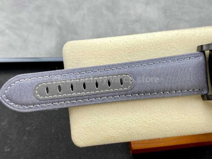 HW Factory Panerai Luminor Marina Pam02121 44mm Titanium Textile Strap Arabic Numerals Grey Dial - Image 9