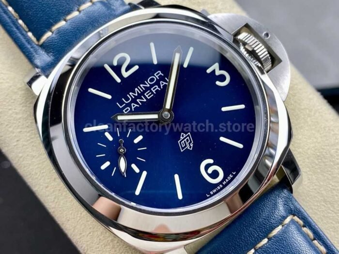 HW Factory Panerai Luminor PAM1085 44mm Steel Leather Strap Arabic Numerals Blue Dial - Image 2