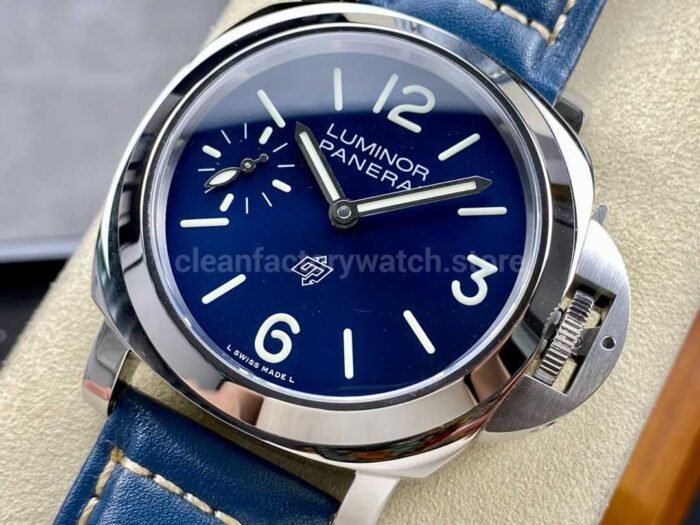HW Factory Panerai Luminor PAM1085 44mm Steel Leather Strap Arabic Numerals Blue Dial - Image 3