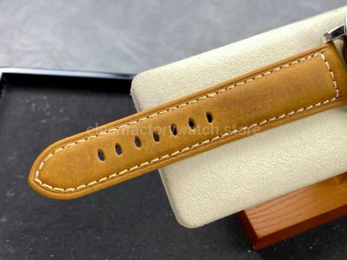 HW Factory Panerai Luminor Pam00417 44mm Steel Leather Strap Arabic Numerals Black Dial 1 Super Clone Watch,Clean Factory Watch