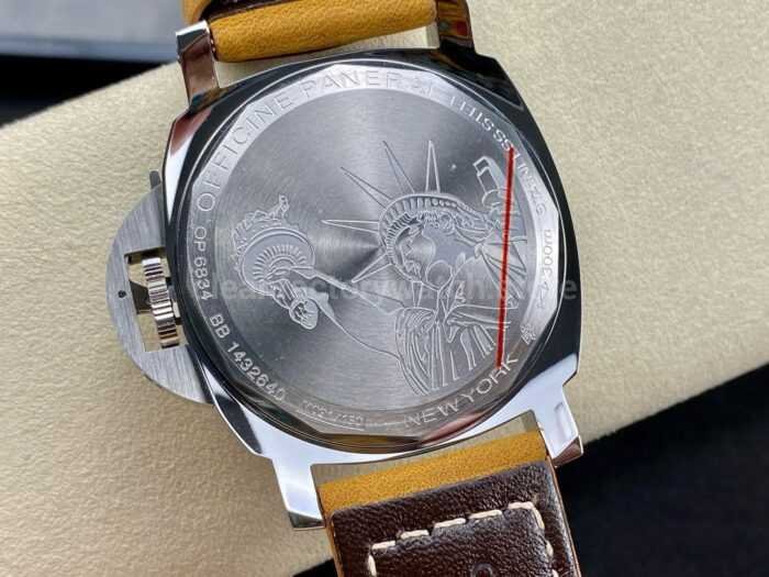 HW Factory Panerai Luminor Pam00417 44mm Steel Leather Strap Arabic Numerals Black Dial 5 Super Clone Watch,Clean Factory Watch