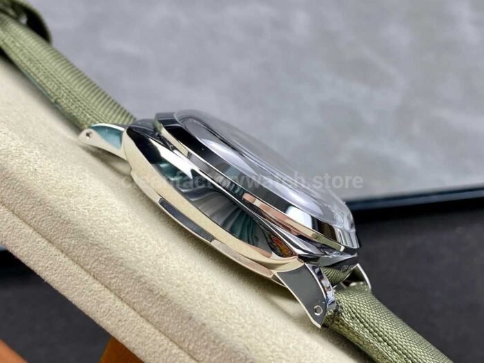HW Factory Panerai Lumnior 1950 PAM606 47mm Steel Leather Strap Arabic Numerals Black Dial - Image 5