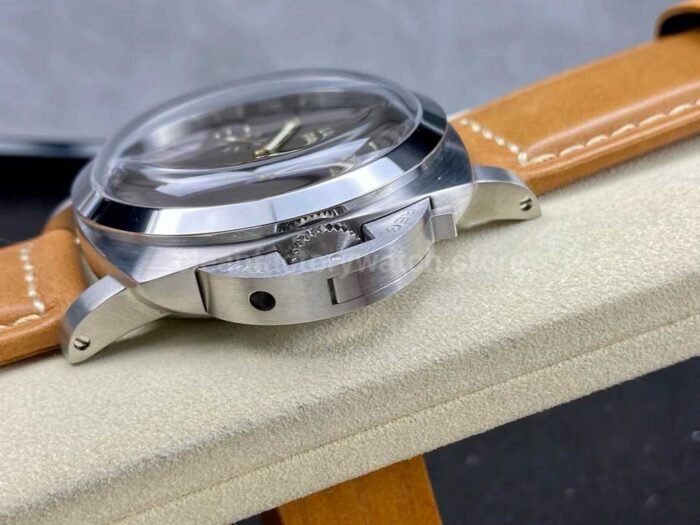 HW Factory Panerai Lumnior PAM1080 47mm Steel Leather Strap Arabic Numerals Black Dial - Image 5