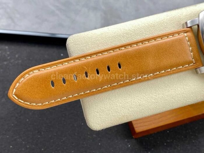 HW Factory Panerai Lumnior PAM1080 47mm Steel Leather Strap Arabic Numerals Black Dial - Image 8