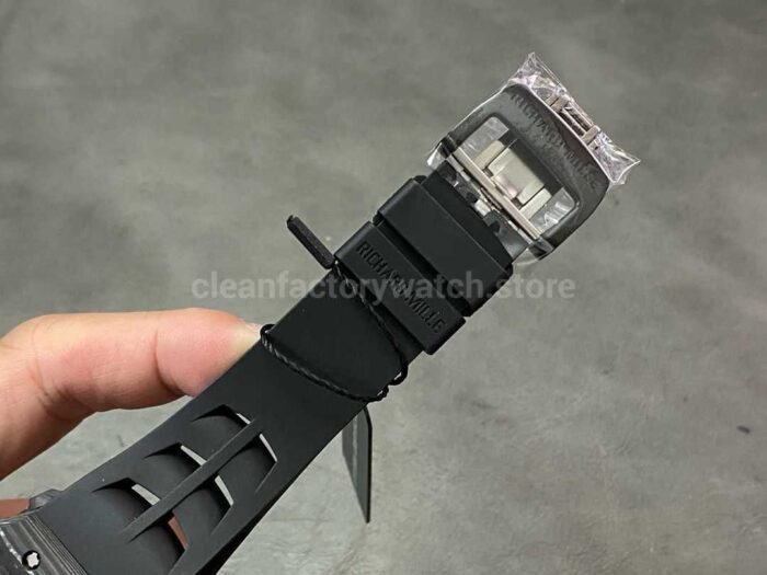 KV Factory Richard Mille RM011-03 44.5mm Carbon Fiber， Black Rubber Strap Arabic Numerals Skeletonized Dial - Image 8