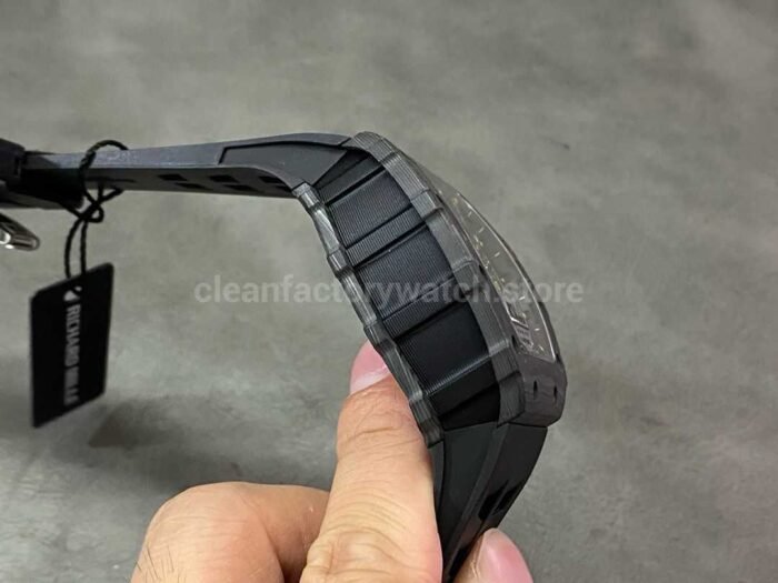 KV Factory Richard Mille RM011-03 44.5mm Carbon Fiber， Black Rubber Strap Arabic Numerals Skeletonized Dial - Image 5
