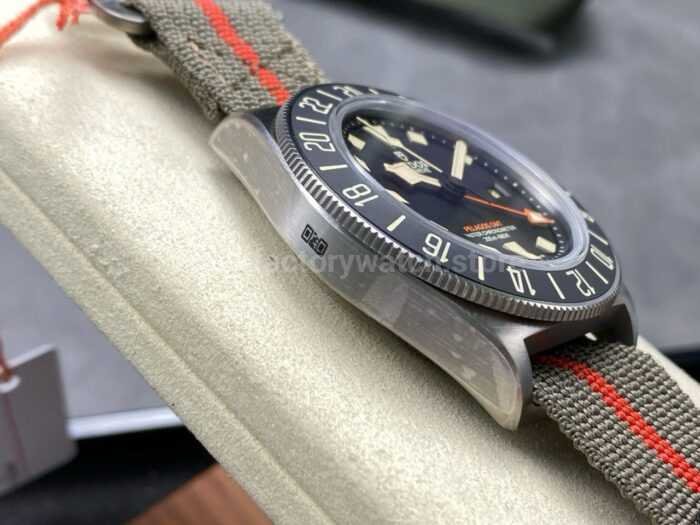 M Factory Tudor Pelagos FXD GMT M2542G247NU 0002 42mm Titanium Brown Textile Strap Black Dial 5 Super Clone Watch,Clean Factory Watch