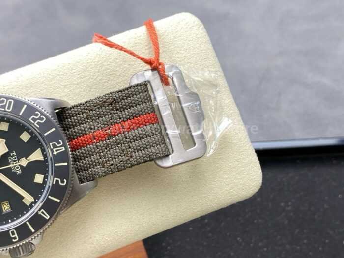 M Factory Tudor Pelagos FXD GMT M2542G247NU 0002 42mm Titanium Brown Textile Strap Black Dial 7 Super Clone Watch,Clean Factory Watch