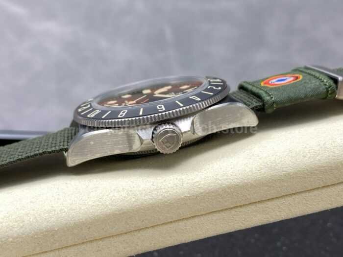 M Factory Tudor Pelagos FXD GMT M2542G247NU 0002 42mm Titanium Green Textile Strap Black Dial 5 Super Clone Watch,Clean Factory Watch