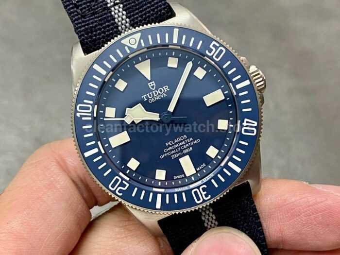 M Factory Tudor Pelagos M25707B24 0001 42mm Titanium Textile Strap Blue Dial 3 Super Clone Watch,Clean Factory Watch