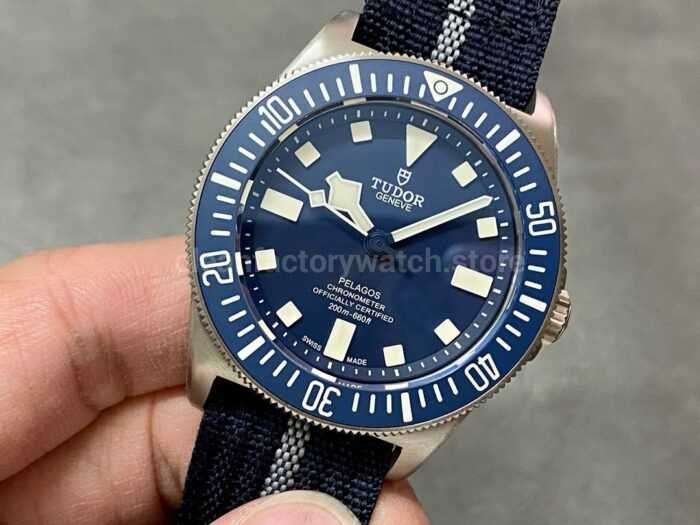 M Factory Tudor Pelagos M25707B24 0001 42mm Titanium Textile Strap Blue Dial 8 Super Clone Watch,Clean Factory Watch