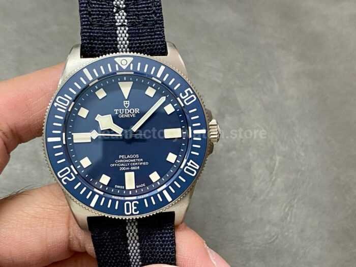 M Factory Tudor Pelagos M25707B24 0001 42mm Titanium Textile Strap Blue Dial 9 Super Clone Watch,Clean Factory Watch