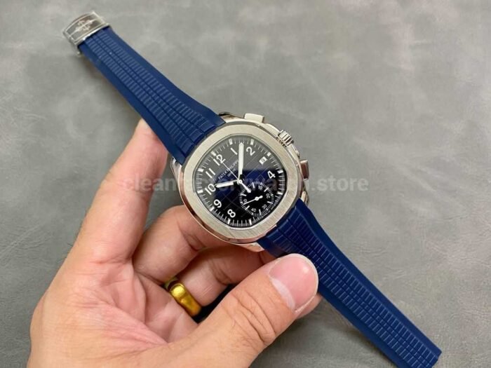 MMA Factory Patek Philippe Aquanaut 42.2mm 5968A-001 Blue Rubber Strap Blue Dial - Image 4