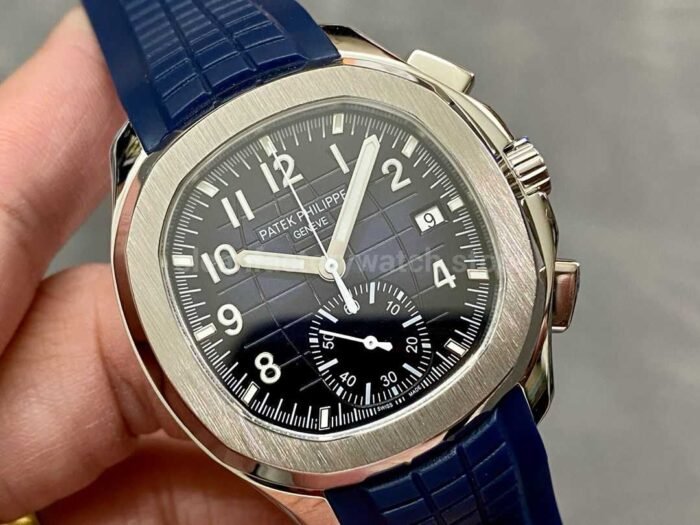 MMA Factory Patek Philippe Aquanaut 42.2mm 5968A-001 Blue Rubber Strap Blue Dial - Image 2