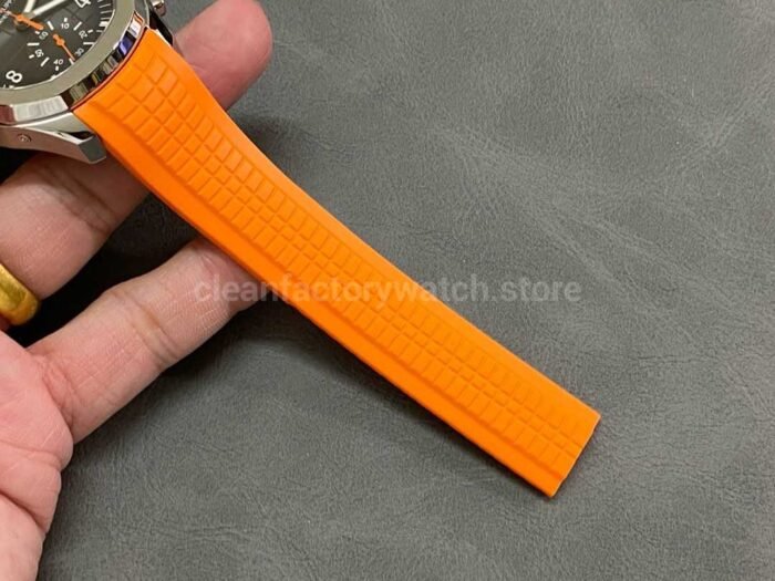 MMA Factory Patek Philippe Aquanaut 42.2mm 5968A-001 Orange Rubber Strap Black Dial - Image 9