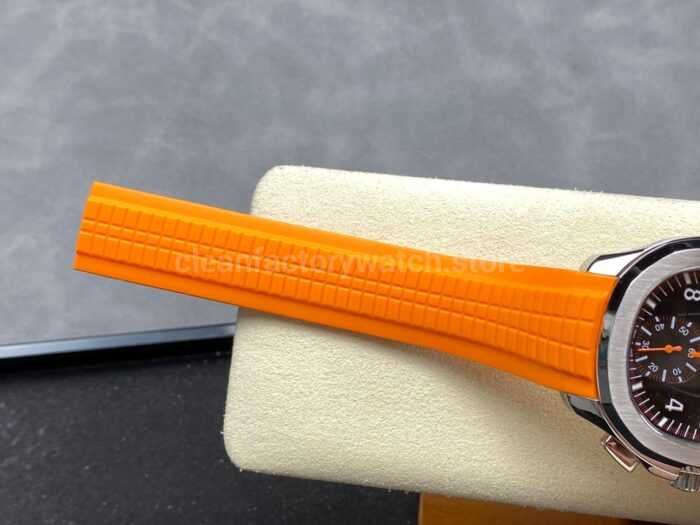 MMA Factory Patek Philippe Aquanaut 42.2mm 5968A-001 Orange Rubber Strap Black Dial - Image 12
