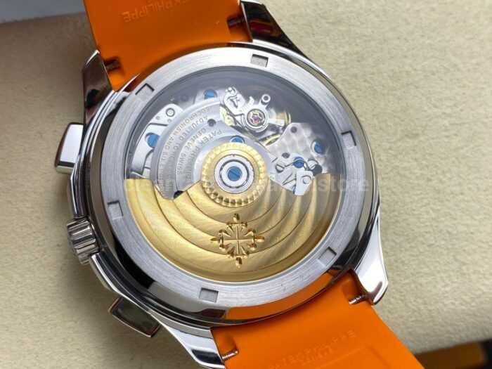 MMA Factory Patek Philippe Aquanaut 42.2mm 5968A-001 Orange Rubber Strap Black Dial - Image 9