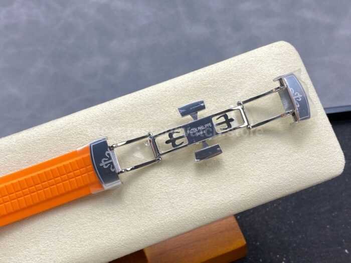 MMA Factory Patek Philippe Aquanaut 42.2mm 5968A-001 Orange Rubber Strap Black Dial - Image 11