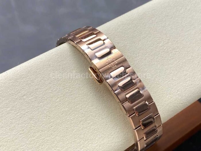 MS Factory Patek Philippe Nautilus 7118/1200R-010 35.2mm Diamond Bezel Full Rose Gold Champagne Dial - Image 8
