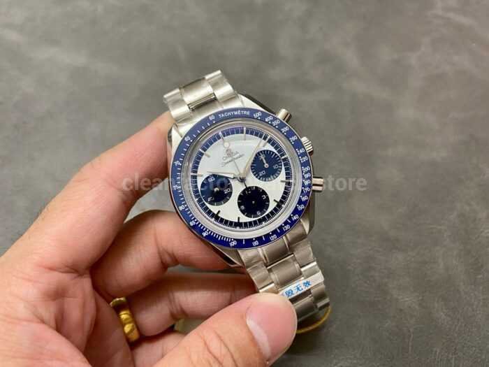 OM Factory Omega Speedmaster Professional Moonwatch 311.33.40.30.02.001 39.7mm Full Steel Blue Dial 8 Super Clone Watch,Clean Factory Watch