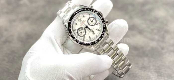OM Factory Omega Speedmaster Racing 329.30.44.51.04.001 44.25mm Full Steel White Dial 9 Super Clone Watch,Clean Factory Watch