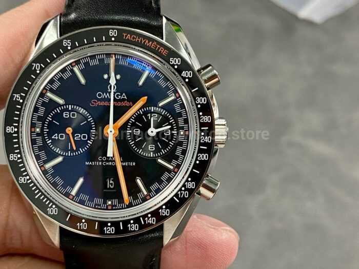 OM Factory Omega Speedmaster Racing 329.32.44.51.01.001 44mm Steel Leather Strap Black Dial 3 Super Clone Watch,Clean Factory Watch